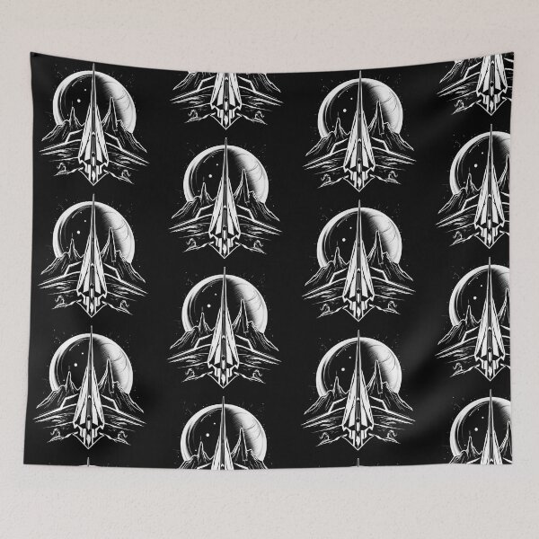 Item preview, Moon Landscapes Art Space Exploration Visions Black White designed and sold by ART ATTACK ZONE.