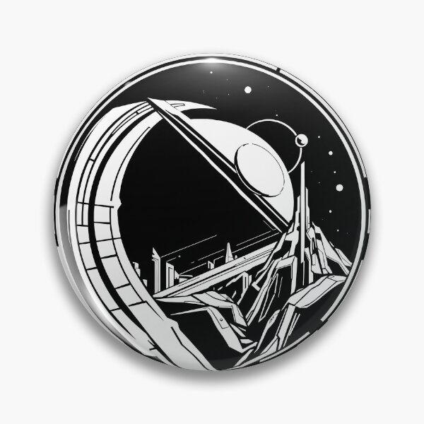 Item preview, Cosmic Landscapes Art Space Exploration Visions Black White designed and sold by ART ATTACK ZONE.