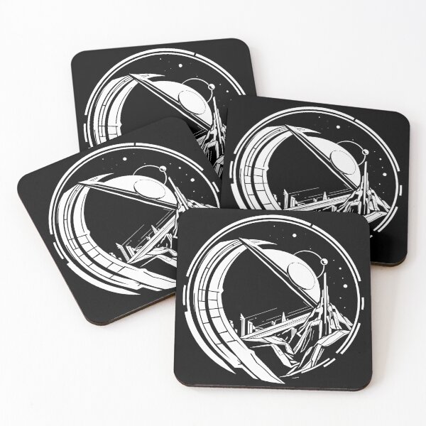 Item preview, Cosmic Landscapes Art Space Exploration Visions Black White designed and sold by ART ATTACK ZONE.