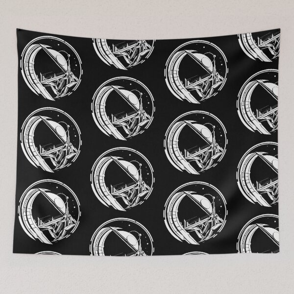 Item preview, Cosmic Landscapes Art Space Exploration Visions Black White designed and sold by ART ATTACK ZONE.