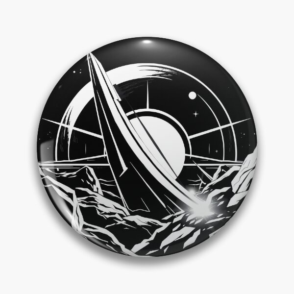 Item preview, Station Landscapes Art Space Exploration Visions Black White designed and sold by ART ATTACK ZONE.