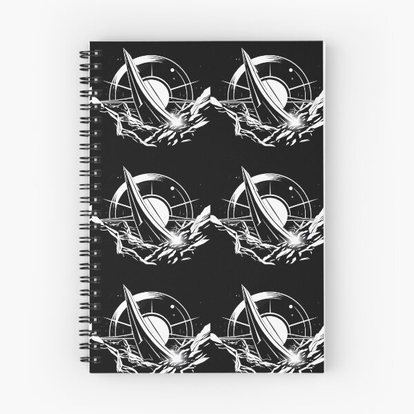 Item preview, Station Landscapes Art Space Exploration Visions Black White designed and sold by ART ATTACK ZONE.