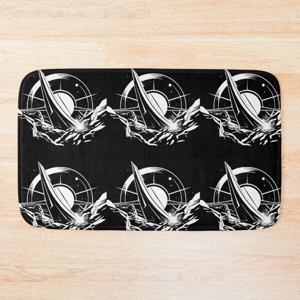 Item preview, Station Landscapes Art Space Exploration Visions Black White designed and sold by ART ATTACK ZONE.