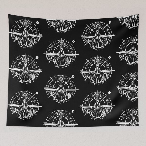 Item preview, Odyssey Landscapes Art Space Exploration Visions Black White designed and sold by ART ATTACK ZONE.