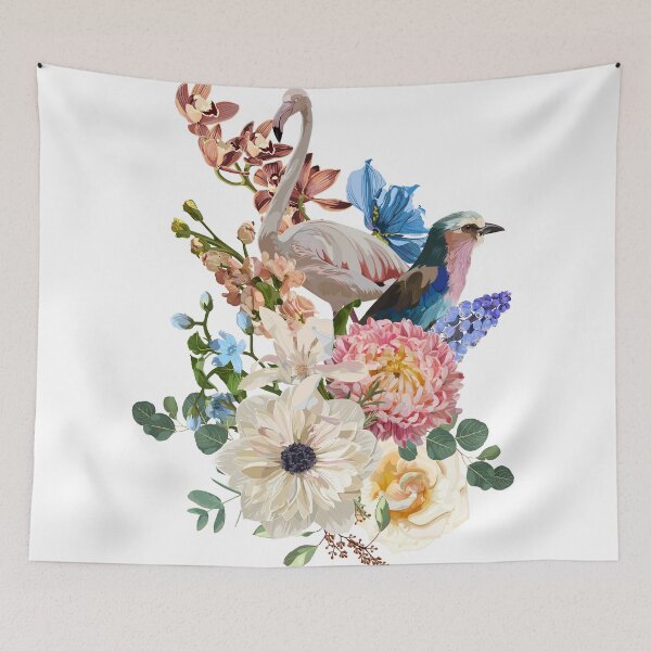 Item preview, Summer design with flamingo bird, tropical beach background banners. designed and sold by MatyKotiv.