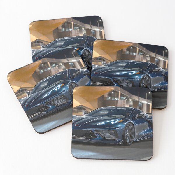 Item preview, Blue Corvette E-Ray Poster – Electrified Speed in Striking Blue VII designed and sold by AutoPopStudio.