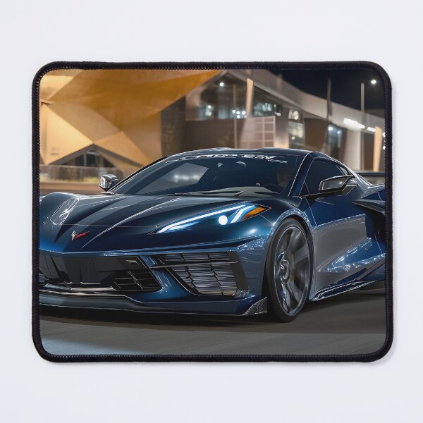 Item preview, Blue Corvette E-Ray Poster – Electrified Speed in Striking Blue VII designed and sold by AutoPopStudio.