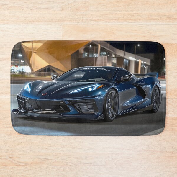 Item preview, Blue Corvette E-Ray Poster – Electrified Speed in Striking Blue VII designed and sold by AutoPopStudio.