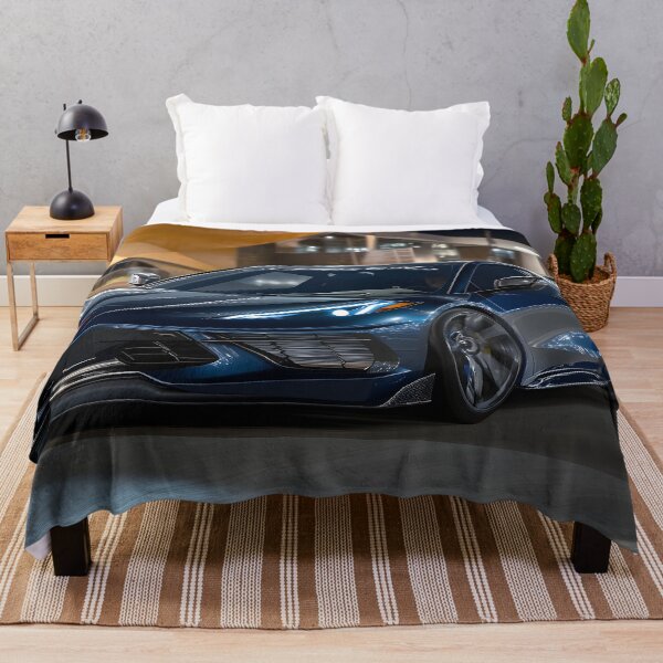 Item preview, Blue Corvette E-Ray Poster – Electrified Speed in Striking Blue VII designed and sold by AutoPopStudio.