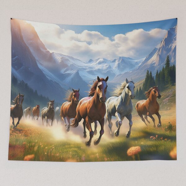 Item preview, Horses Running Through the Meadow designed and sold by Kathy Weaver.