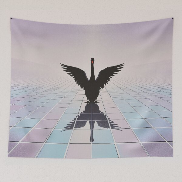 Item preview, Black Swan on Infinite Floor designed and sold by HabitableMoons.