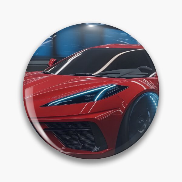 Item preview, Candy Apple Red Corvette E-Ray Poster – Electrified Performance in Stunning Red V designed and sold by AutoPopStudio.