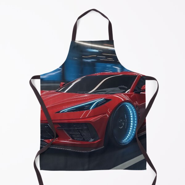 Item preview, Candy Apple Red Corvette E-Ray Poster – Electrified Performance in Stunning Red V designed and sold by AutoPopStudio.