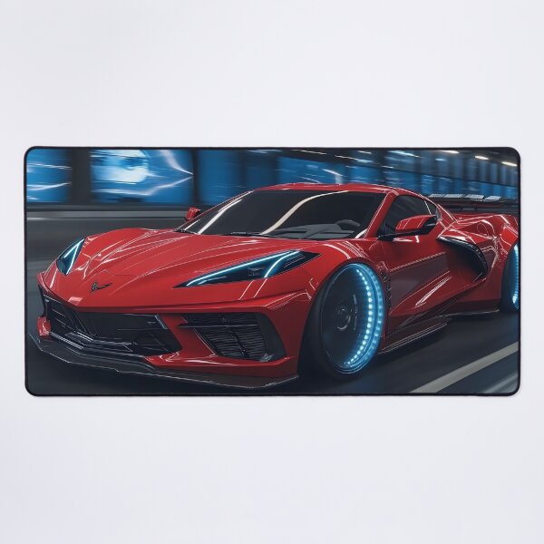 Item preview, Candy Apple Red Corvette E-Ray Poster – Electrified Performance in Stunning Red V designed and sold by AutoPopStudio.