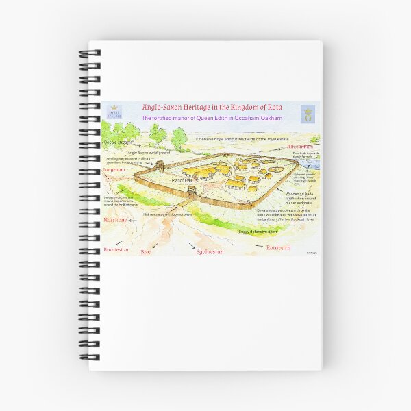 Item preview, Illustrated diagram of Anglo-Saxon Occaham:Oakham designed and sold by RutlandArt.