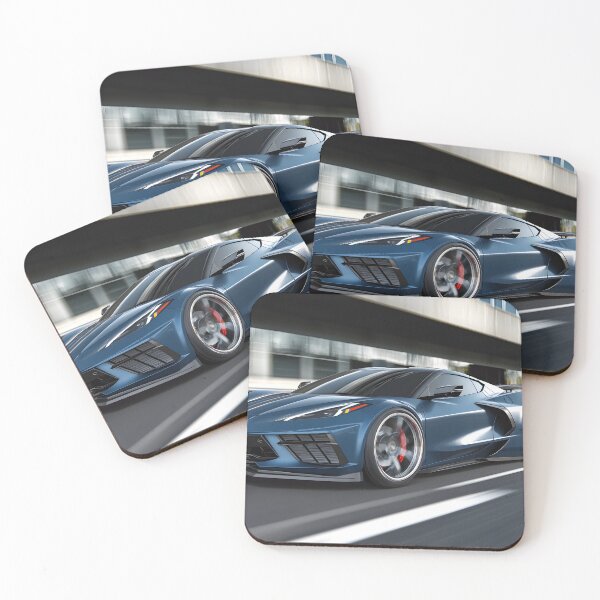 Item preview, Blue Corvette E-Ray Poster – Electrified Speed in Striking Blue VIII designed and sold by AutoPopStudio.
