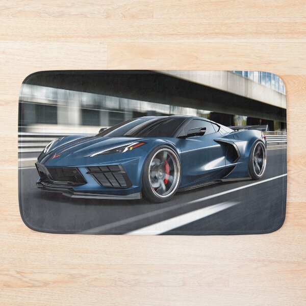 Item preview, Blue Corvette E-Ray Poster – Electrified Speed in Striking Blue VIII designed and sold by AutoPopStudio.
