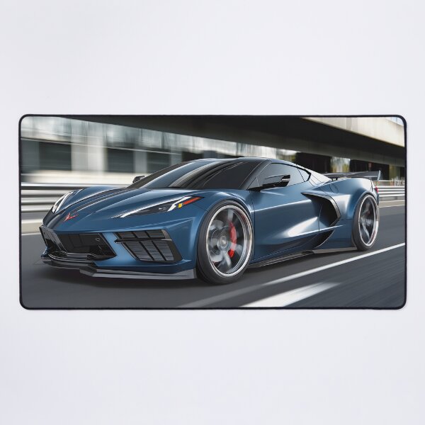 Item preview, Blue Corvette E-Ray Poster – Electrified Speed in Striking Blue VIII designed and sold by AutoPopStudio.