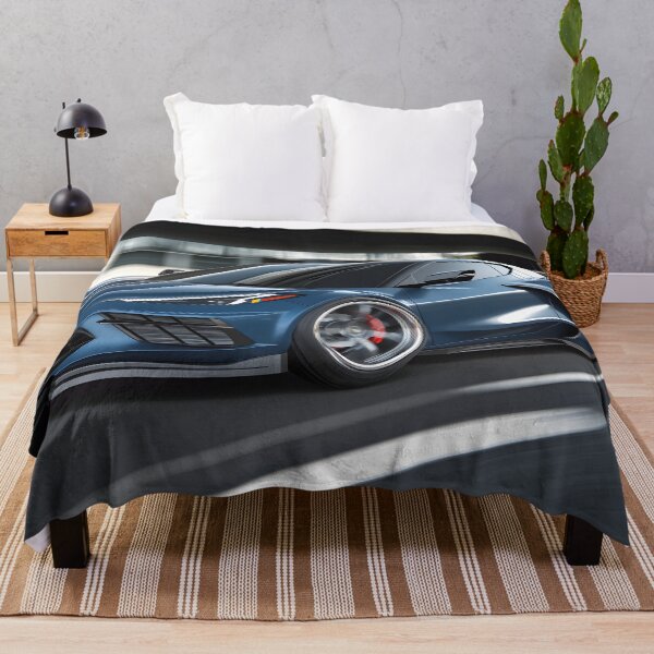 Item preview, Blue Corvette E-Ray Poster – Electrified Speed in Striking Blue VIII designed and sold by AutoPopStudio.