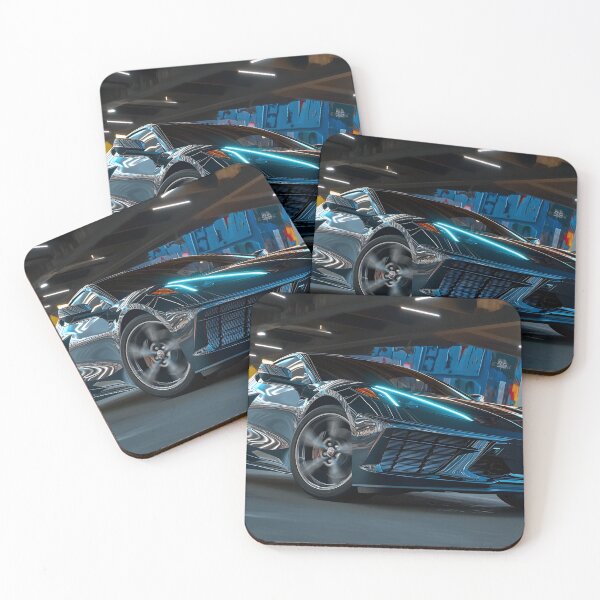 Item preview, Blue Corvette E-Ray Poster – Electrified Speed in Striking Blue IX designed and sold by AutoPopStudio.