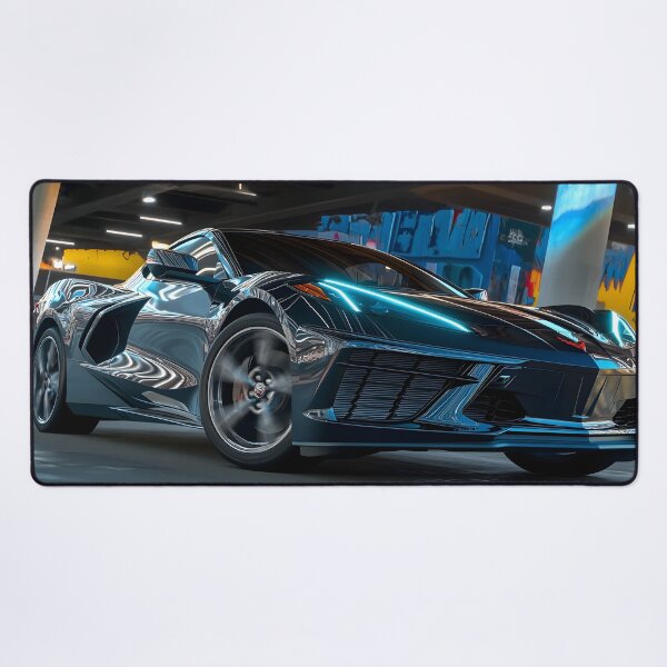 Item preview, Blue Corvette E-Ray Poster – Electrified Speed in Striking Blue IX designed and sold by AutoPopStudio.