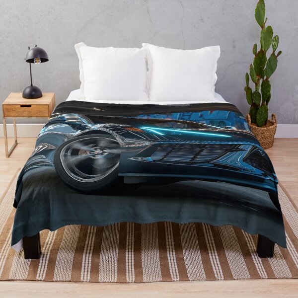 Item preview, Blue Corvette E-Ray Poster – Electrified Speed in Striking Blue IX designed and sold by AutoPopStudio.