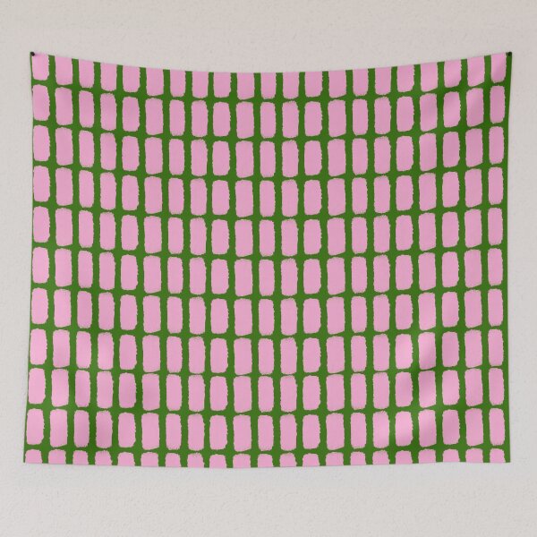 Item preview, Pink on Green Dotted Brush Stroke, Stripes Geometric  designed and sold by OneThreeSix.