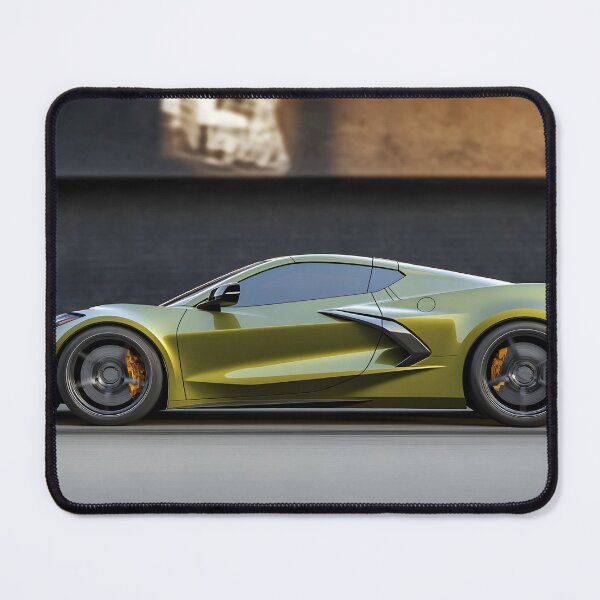 Item preview, Green Corvette E-Ray Poster – Electrified Muscle in Striking Green VIII designed and sold by AutoPopStudio.