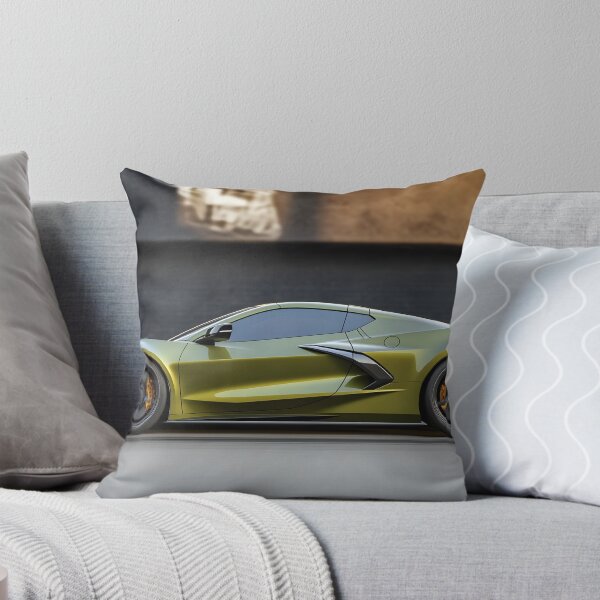 Item preview, Green Corvette E-Ray Poster – Electrified Muscle in Striking Green VIII designed and sold by AutoPopStudio.