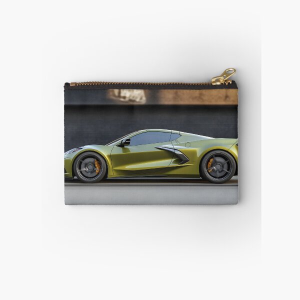 Item preview, Green Corvette E-Ray Poster – Electrified Muscle in Striking Green VIII designed and sold by AutoPopStudio.