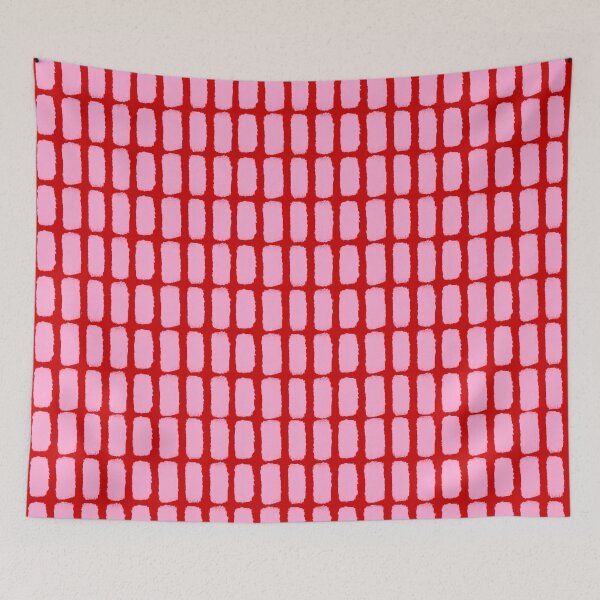 Item preview, Pink on Red Dotted Brush Stroke, Stripes Geometric  designed and sold by OneThreeSix.