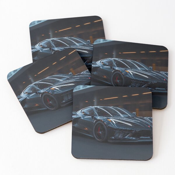 Item preview, Black Corvette E-Ray Poster – Sleek Hybrid Power VII designed and sold by AutoPopStudio.