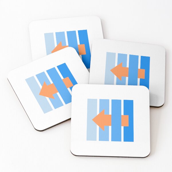 Item preview, Arrow going left, blue pantone  designed and sold by Clumsy People.
