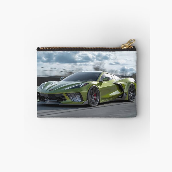 Item preview, Green Corvette E-Ray Poster – Electrified Muscle in Striking Green IX designed and sold by AutoPopStudio.