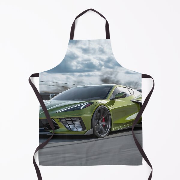 Item preview, Green Corvette E-Ray Poster – Electrified Muscle in Striking Green IX designed and sold by AutoPopStudio.