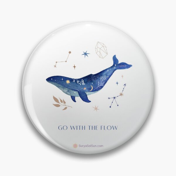 Item preview, Cosmic Whale Affirmation - Go With the Flow designed and sold by SuryaSolSun.