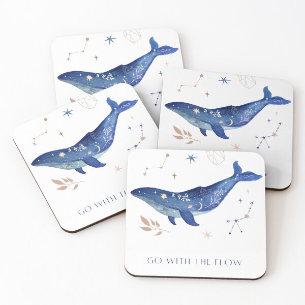 Item preview, Cosmic Whale Affirmation - Go With the Flow designed and sold by SuryaSolSun.