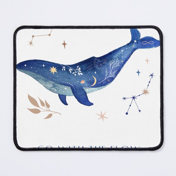 Item preview, Cosmic Whale Affirmation - Go With the Flow designed and sold by SuryaSolSun.