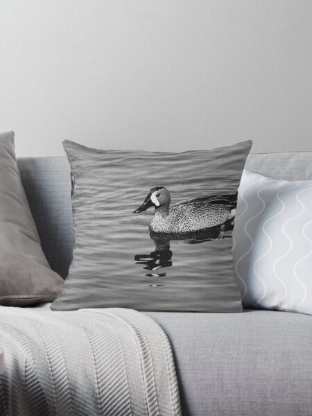 Item preview, Blue Winged Teal Black And White designed and sold by MercerImages.
