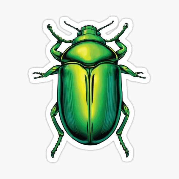 Vista previa del artículo con la obra «Escarabajo Verde», diseñado y vendido por Getup-clothing.