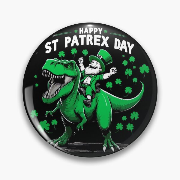 Item preview, Dinosaur Tyrannosaurus St Patricks Day Leprechaun designed and sold by TomFrontierArt.