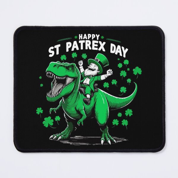 Item preview, Dinosaur Tyrannosaurus St Patricks Day Leprechaun designed and sold by TomFrontierArt.