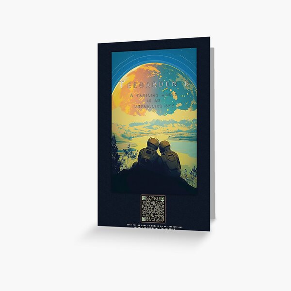 Item preview, Retro Sci-Fi Exoplanet Poster | Interactive QR Code designed and sold by FILMATIC.