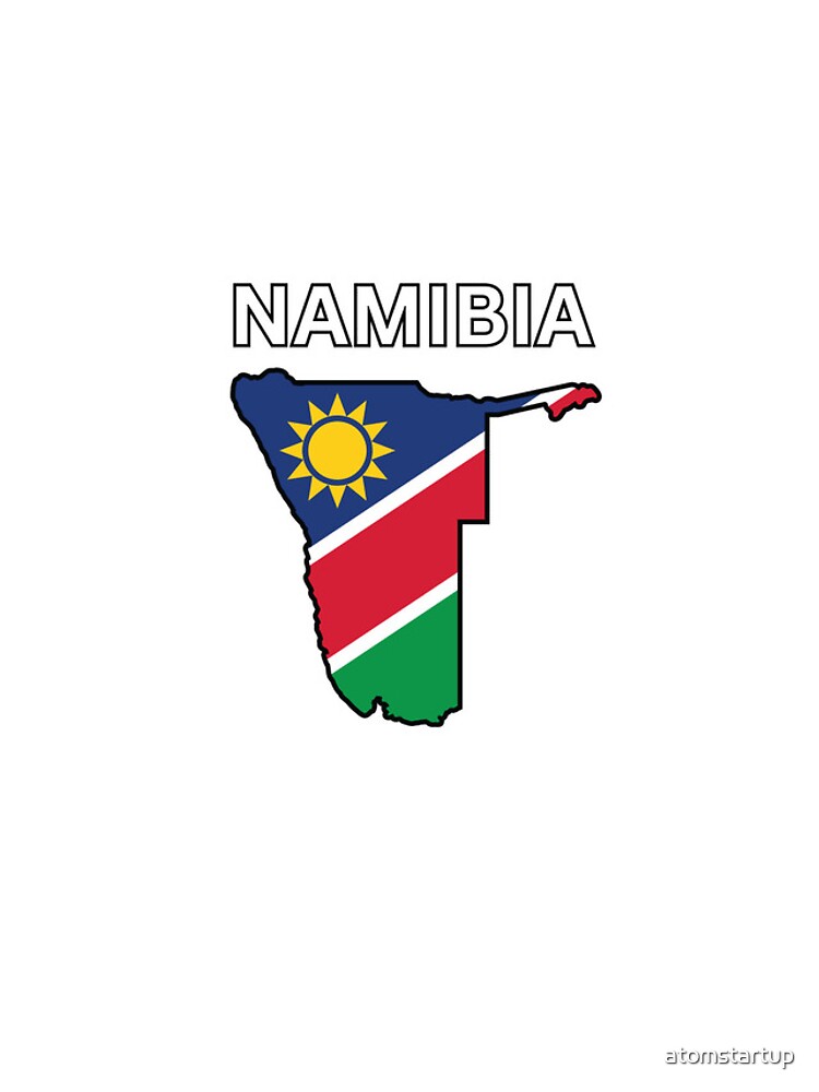 Thumbnail 4 of 4, iPhone Case, Namibia Flag Map Design designed and sold by atomstartup.