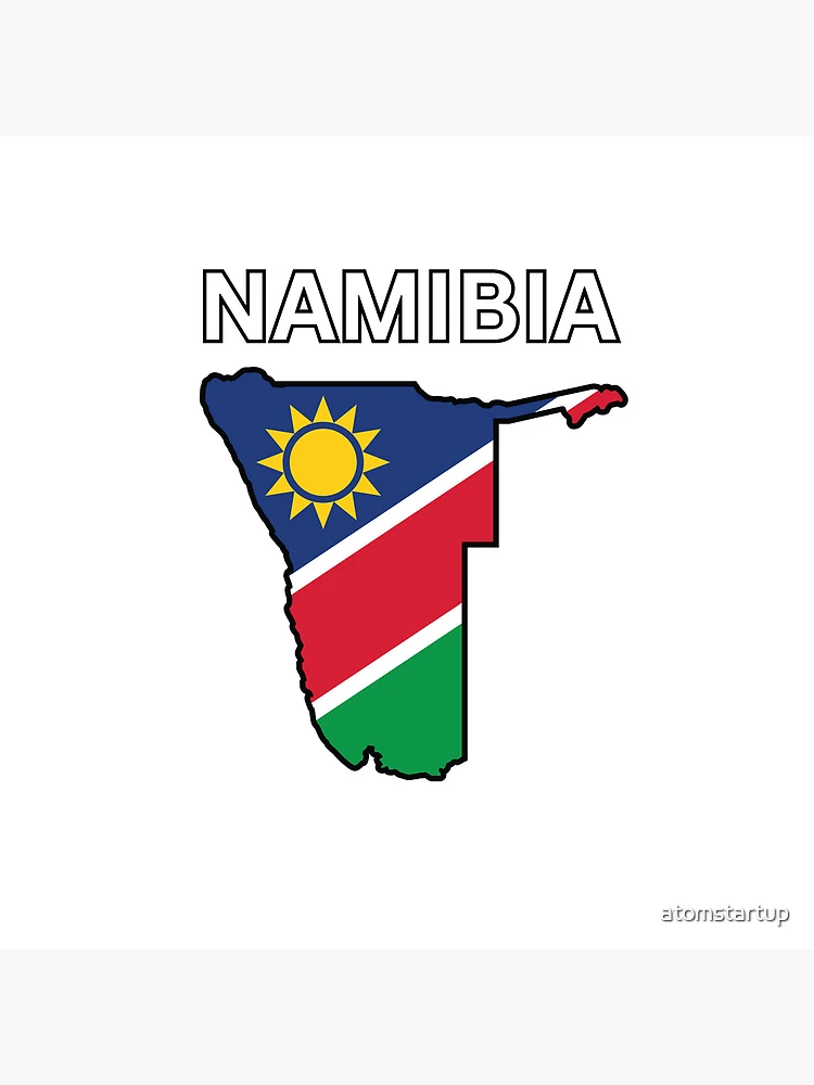 Thumbnail 4 of 4, Clock, Namibia Flag Map Design designed and sold by atomstartup.