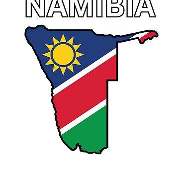 Artwork thumbnail, Namibia Flag Map Design by atomstartup