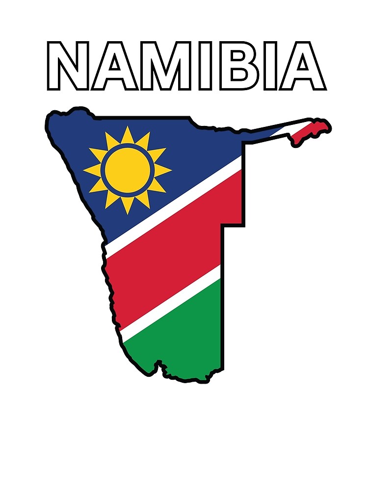 Thumbnail 3 of 3, Scarf, Namibia Flag Map Design designed and sold by atomstartup.