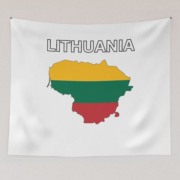 Item preview, Lithuania Flag Map Design designed and sold by atomstartup.