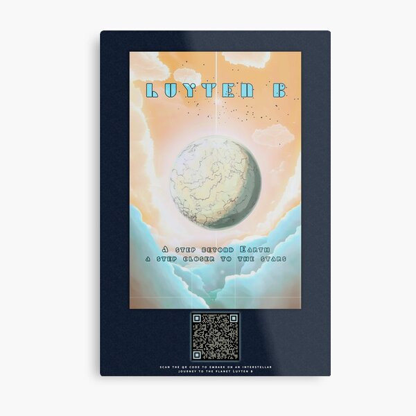 Item preview, Retro Sci-Fi Exoplanet Poster | Interactive QR Code designed and sold by FILMATIC.