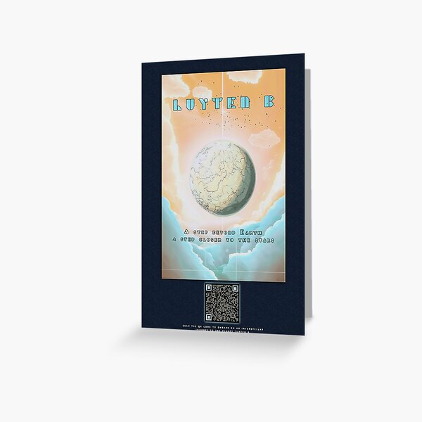 Item preview, Retro Sci-Fi Exoplanet Poster | Interactive QR Code designed and sold by FILMATIC.